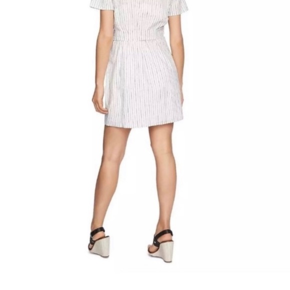 NWT 1. State black and white striped button down shirt dress size small - Picture 2 of 4